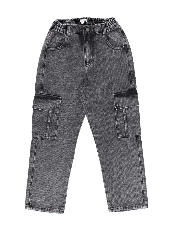 Single-shoulder Neck Design Fallon Ash Cargo Pants