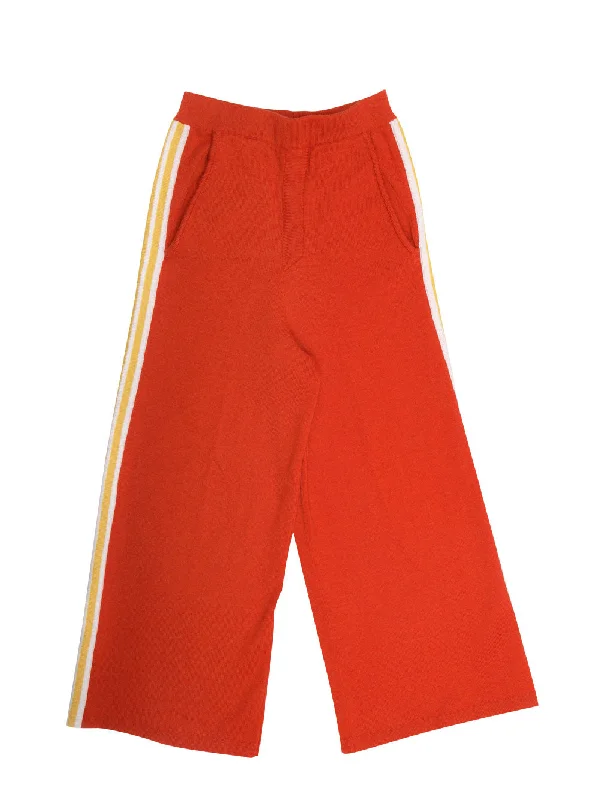 Thin Design Orange Large Pants