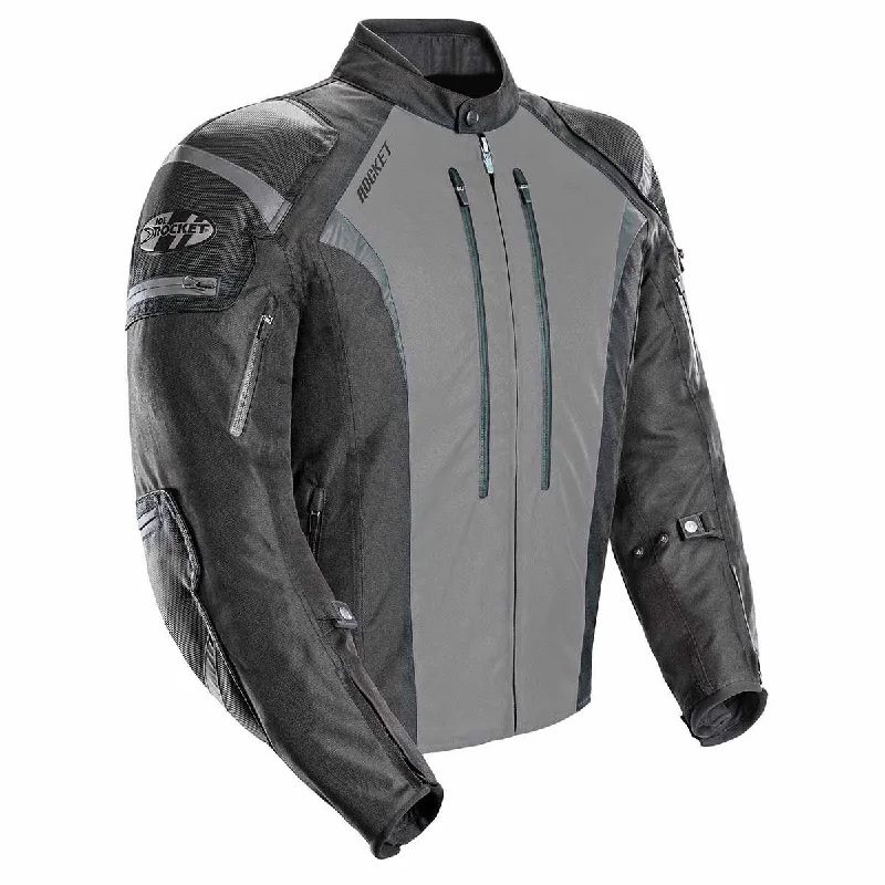 Fashion Touch Joe Rocket Atomic 5.0 Men's Black And Grey Textile Jacket