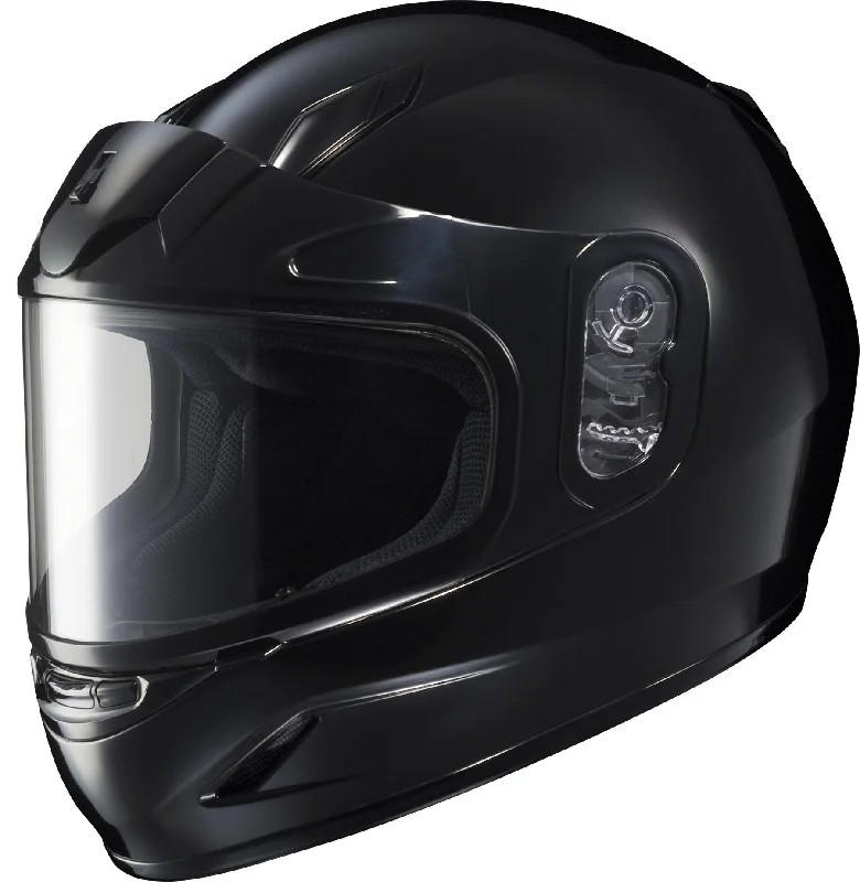 Relaxed Chic HJC CL-Y Youth Black Snowmobile Helmet with Dual Lens