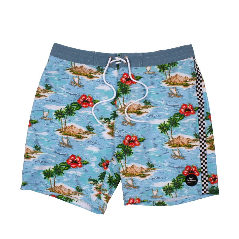 Retro Prints Racer II 18" Boardshorts