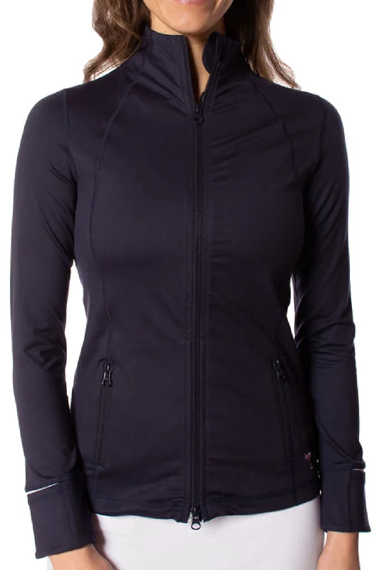 High Street Style Navy/White Double-Zip Sport Jacket
