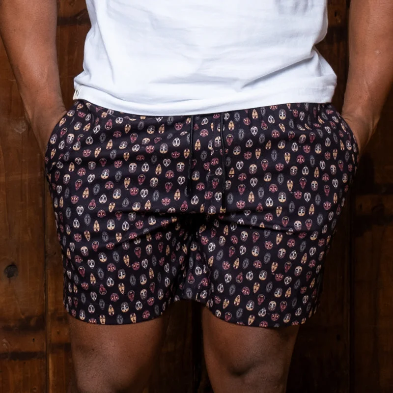 Soft Wearables Masks Of Africa Resort Short 24-25 Midnight
