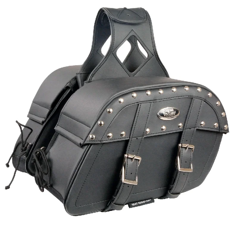 Timeless Outfits Milwaukee Leather MP8330 Black Medium Zip-Off PVC Studded Throw Over Saddlebags Timeless Outfits Milwaukee Leather MP8330 Black Medium Zip-Off PVC Studded Throw Over Saddlebags