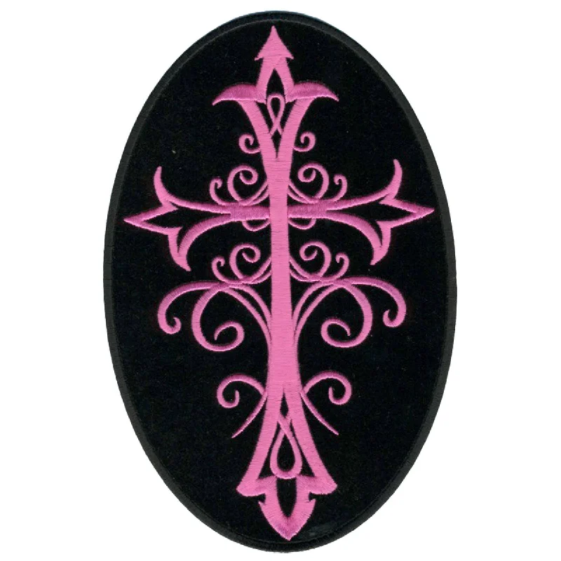 Integrated Design Hot Leathers PPA5790 Pink Crucifix 3" x 5" Patch