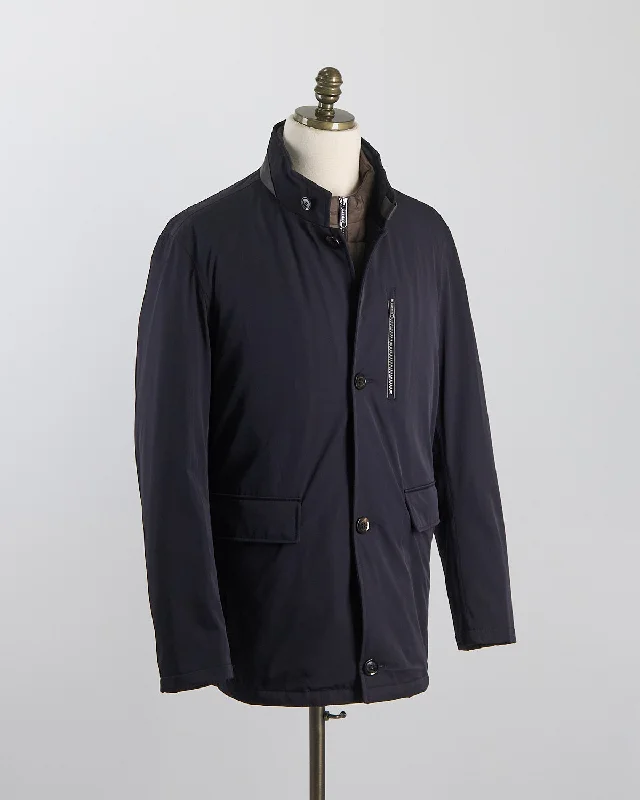 Exquisite Embroidery Rainseries Waterproof Hybrid Fall & Winter Jacket