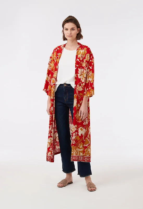 Must-have For Autumn And Winter Placement Print Outerwear