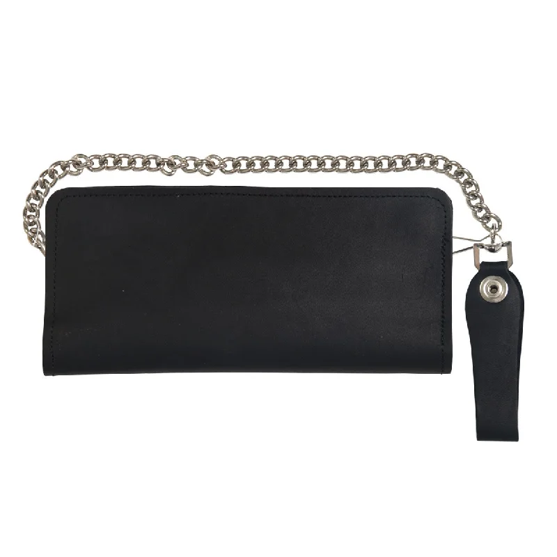 Cozy Knits Hot Leathers WLC2201 Double Fold 4 Pocket Bi-Fold Leather Wallet with Chain Cozy Knits Hot Leathers WLC2201 Double Fold 4 Pocket Bi-Fold Leather Wallet with Chain