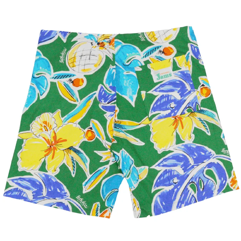 Fashion Touch Original Jams Shorts - Pineapple Hibiscus Green