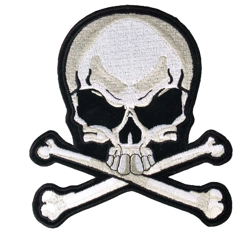 Slim Fit Hot Leathers PPA1167 Skull and Bones 9" X 10" Patch