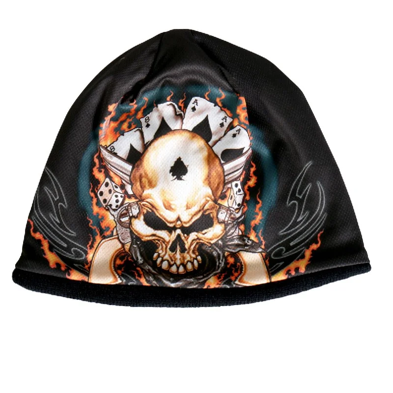 Single-shoulder Neck Design Hot Leathers KHC1021 Sublimated Dead Man Beanie