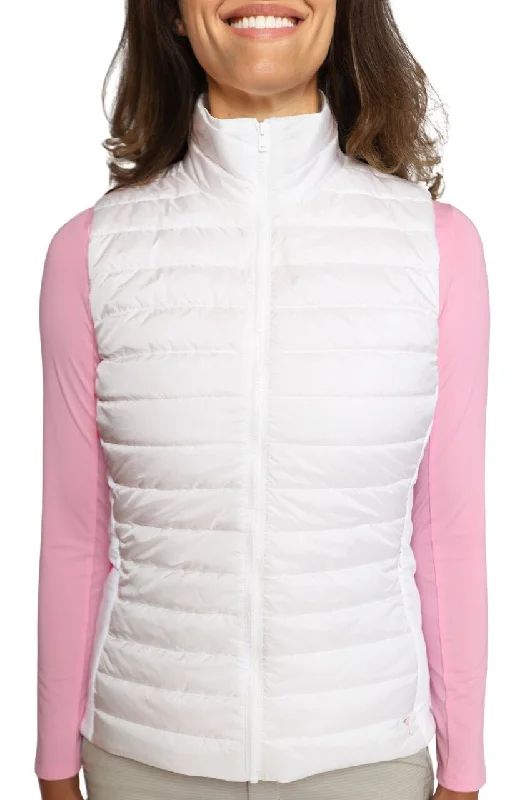 Loose Fit White City Girl Vest