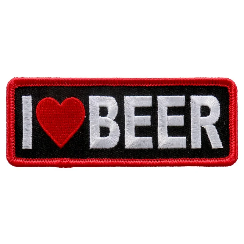 Sports Series Hot Leathers PPL9663 I Love Beer 4"x2" Patch