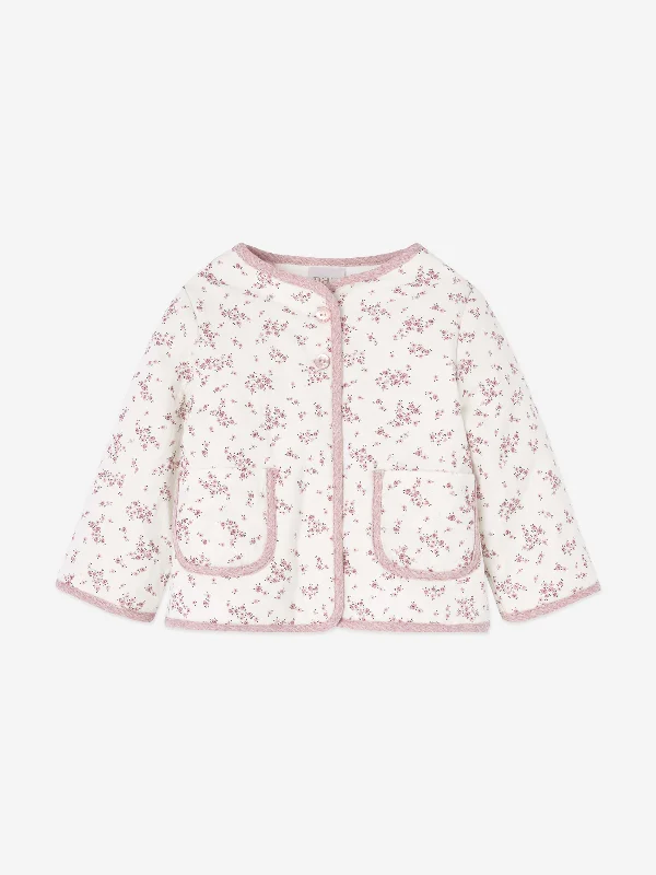 Cute Design Paz Rodriguez Baby Girls Floral Jacket in White