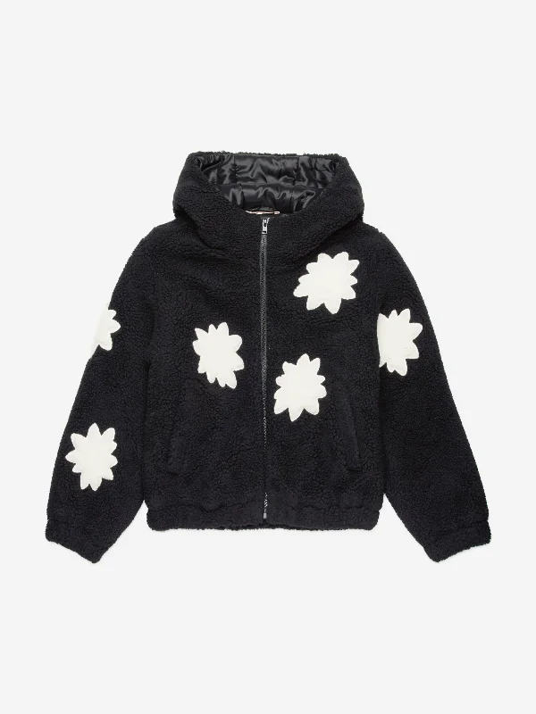 Feminine Charm MARNI Girls Zip Up Jacket in Black