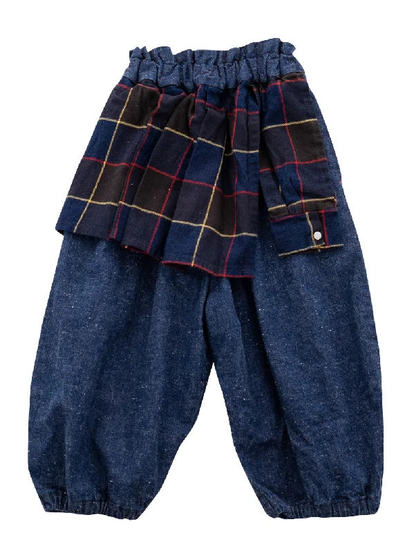 Soft Style Check Layered Pants