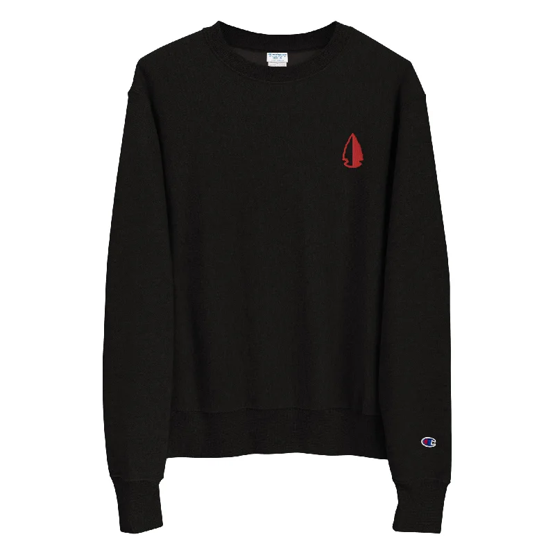 Cozy Fashion Trends Champion Sweatshirt - Red Logo