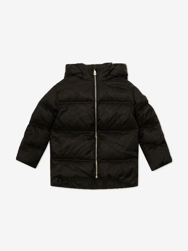 Basic Comfort Versace Kids Down Padded Barocco Jacket in Black
