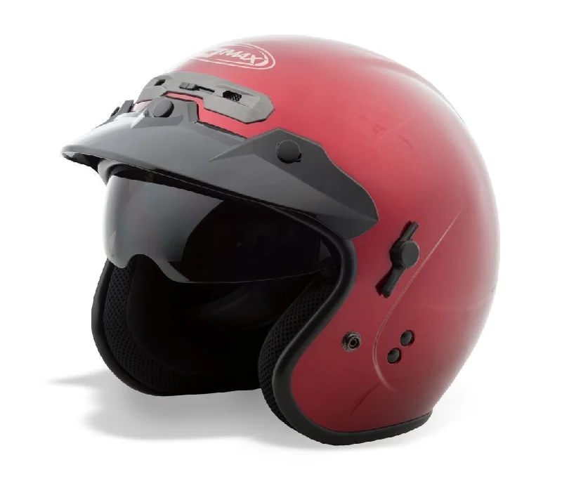 Warm Atmosphere GMax GM32 Candy Red Open Face Helmet