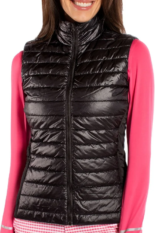 Relaxed And Casual Black City Girl Vest