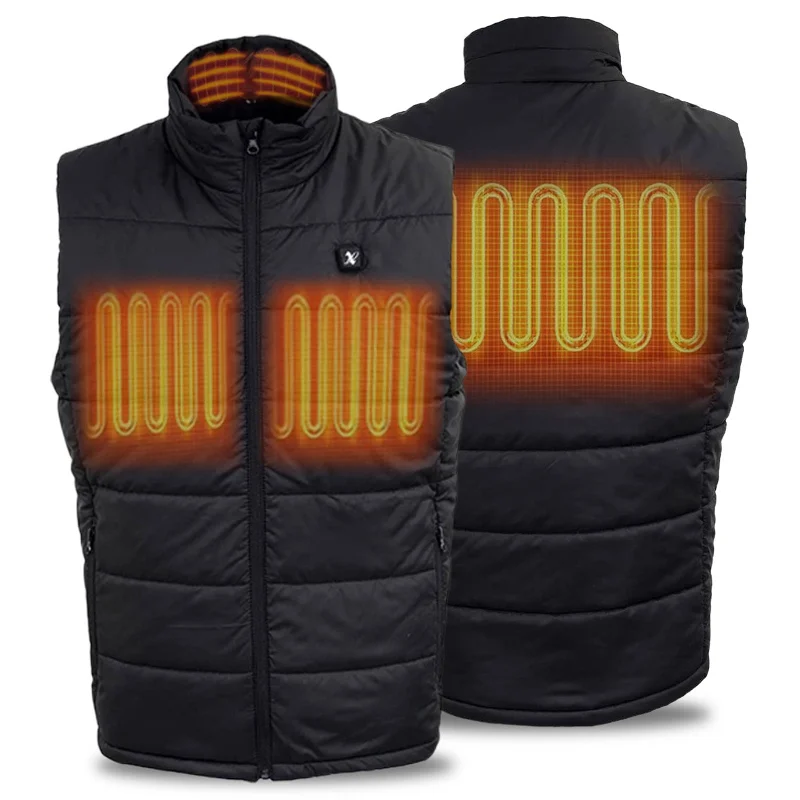 Cozy Fit Wear Nexgen Heat Men's NXM3301SET Puffer Black Heated Winter Vest for Outdoor Activities w/ Battery Cozy Fit Wear Nexgen Heat Men's NXM3301SET Puffer Black Heated Winter Vest for Outdoor Activities w/ Battery