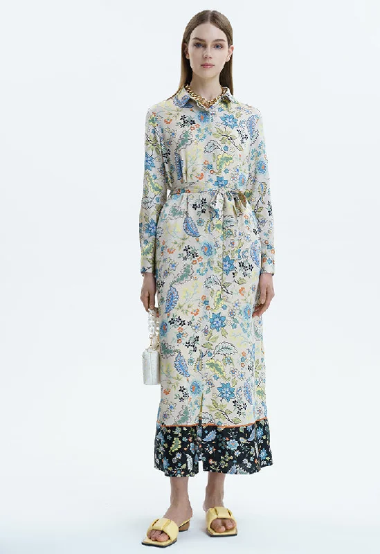 Leisure Sports Floral Printed Maxi Outerwear