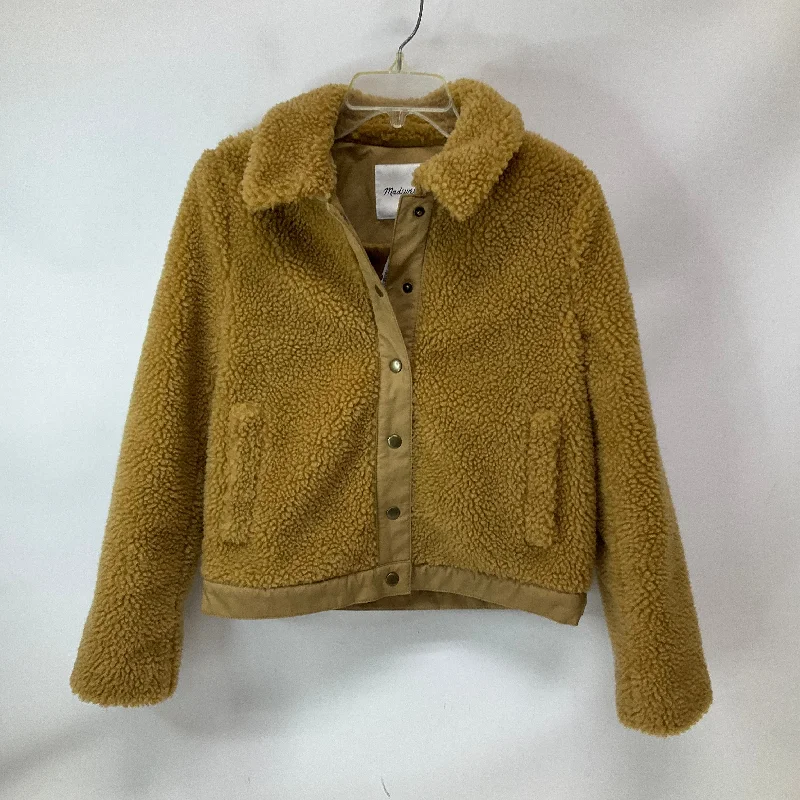 Warm And Comfortable Jacket Faux Fur & Sherpa By Madewell In Tan, Size: S