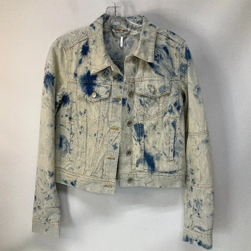 Comfy Chic Wear Jacket Denim By Free People In Blue Denim, Size: S