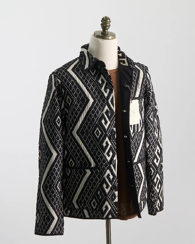 Fashionable Inner Wear Relaxed Fit Jacquard 'Paris' Work Jacket