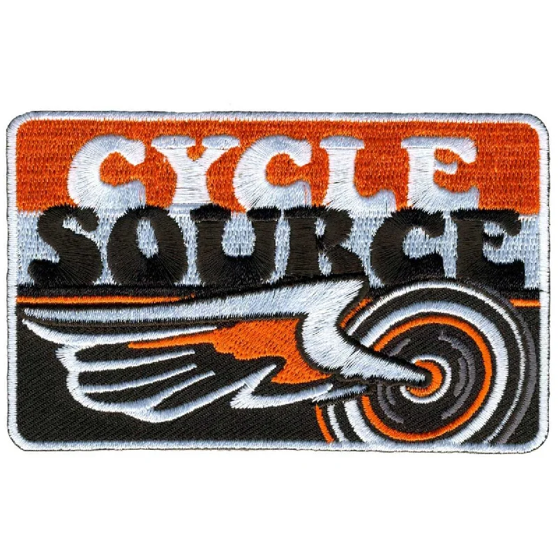 Basic Comfort Hot Leathers CYA1002 Official Cycle Source Magazine Stripes Logo Patch Basic Comfort Hot Leathers CYA1002 Official Cycle Source Magazine Stripes Logo Patch