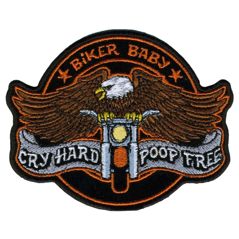 Cute Style Hot Leathers PPA5910 Cry Hard 4" X 3" Patch