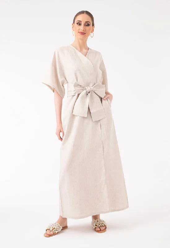 Comfy Pants Long Linen Abaya