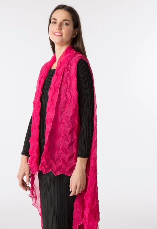 Celebrity Picks Electric Pleated Chiffon Outerwear (Free Size)
