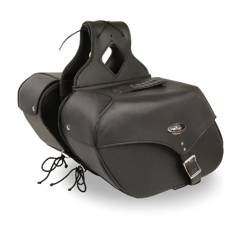 Lazy Style Milwaukee Performance SH668ZB Black Large Zip-Off Single Strap PVC Throw Over Saddle Bag Lazy Style Milwaukee Performance SH668ZB Black Large Zip-Off Single Strap PVC Throw Over Saddle Bag