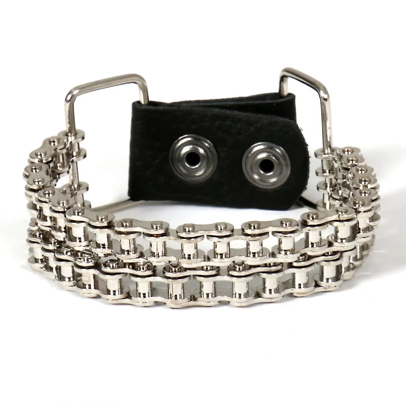 Cozy Lifestyle Hot Leathers JWB5102 Double Bike Chain Bracelet