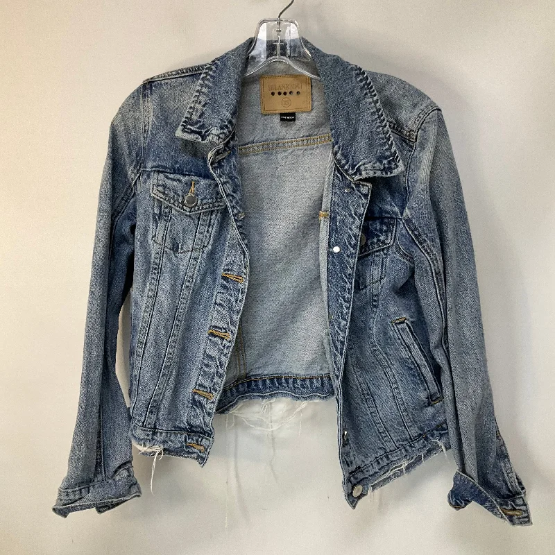 Casual Fit Jacket Denim By Blanknyc In Blue Denim, Size: Xs