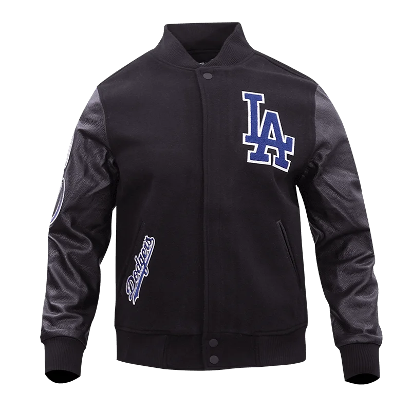 Exquisite Craftsmanship MLB LOS ANGELES DODGERS CLASSIC WOOL MEN'S VARSITY JACKET (BLACK)