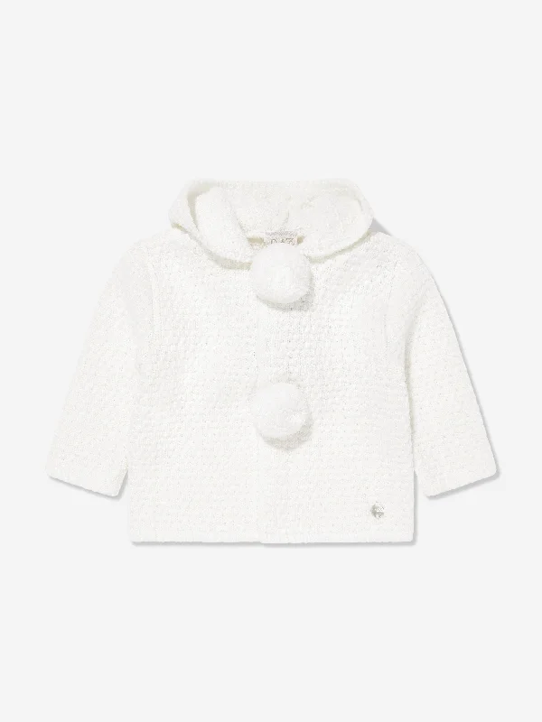 Fashionable Items Paz Rodriguez Baby Wool Knitted Coat in Ivory