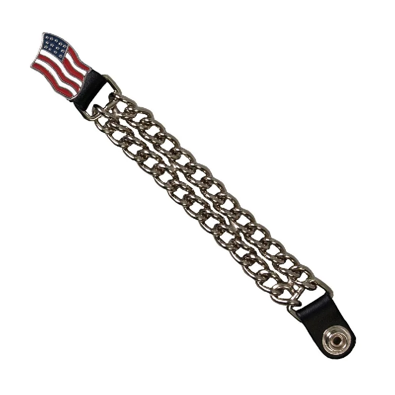 Elegant Design Hot Leathers VXC2003 American Flag Chain Motorcycle Biker Vest Extender - 4 Inch Elegant Design Hot Leathers VXC2003 American Flag Chain Motorcycle Biker Vest Extender - 4 Inch