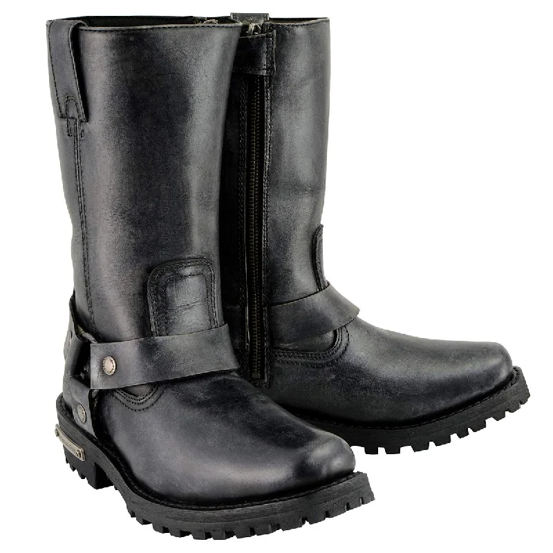 Cozy Sweaters Milwaukee Leather Women's 11-Inch Distressed Grey Classic Harness Square Toe Leather Boots MBL9362 Cozy Sweaters Milwaukee Leather Women's 11-Inch Distressed Grey Classic Harness Square Toe Leather Boots MBL9362