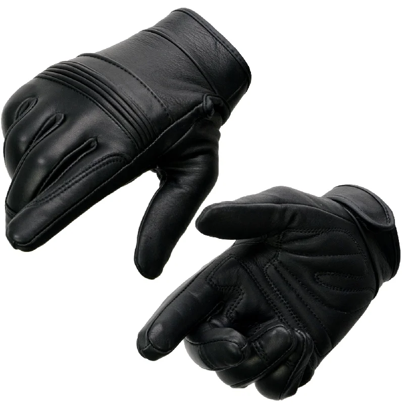 High-end Fabrics Milwaukee Leather MG7535 Men's Black Leather with Gel Palm Motorcycle Hand Gloves w/ Flex Knuckles High-end Fabrics Milwaukee Leather MG7535 Men's Black Leather with Gel Palm Motorcycle Hand Gloves w/ Flex Knuckles