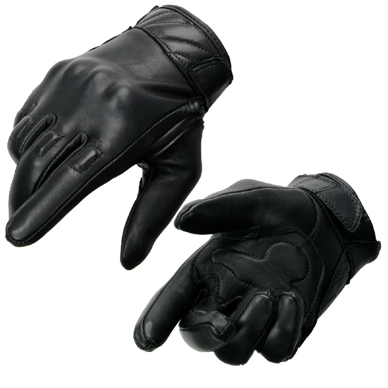 Comfortable And Simple Milwaukee Leather MG7521 Men's Black Leather Gel Padded Palm Motorcycle Hand Gloves W/ Rubberized Protective Knuckle Comfortable And Simple Milwaukee Leather MG7521 Men's Black Leather Gel Padded Palm Motorcycle Hand Gloves W/ Rubberized Protective Knuckle