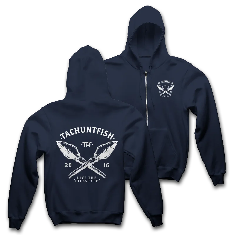 Slim Fit Navy Lifestyle Zip
