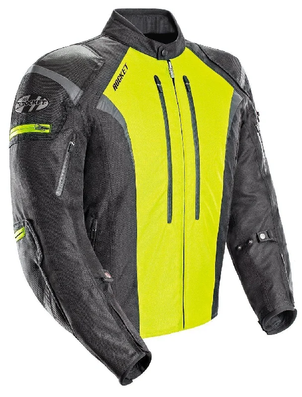 Modernism Joe Rocket Atomic 5.0 Men's Black And Hi-Viz Yellow Textile Jacket