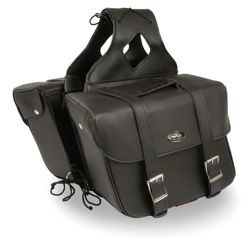 Classic Color Milwaukee Leather SH580ZB Black Large Zip-Off PVC Slanted Throw Over Motorcycle Saddlebags Classic Color Milwaukee Leather SH580ZB Black Large Zip-Off PVC Slanted Throw Over Motorcycle Saddlebags