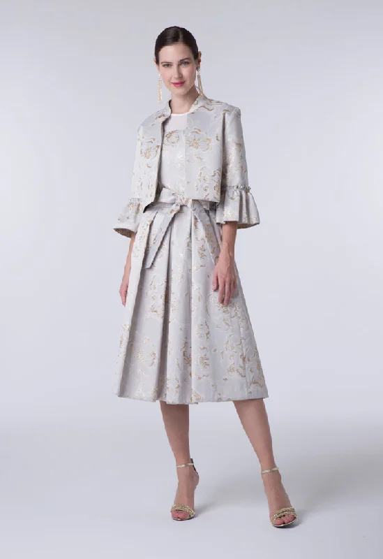 Casual Elegance Jacquard Mini Blazer