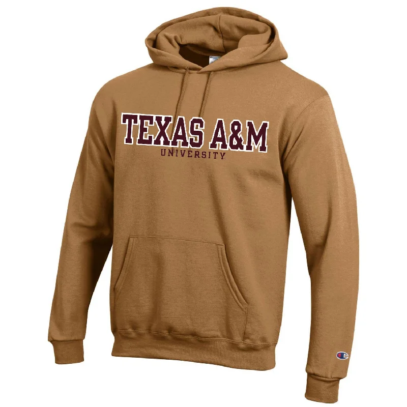 Cozy Chic Texas A&M Champion Powerblend Briefly Brown Hood