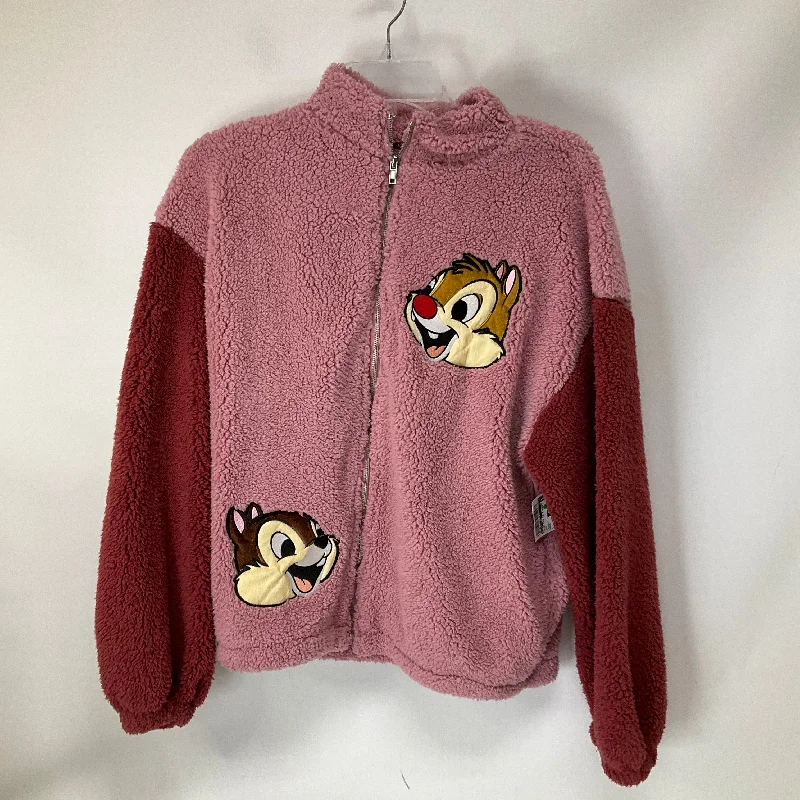 High Street Fashion Jacket Faux Fur & Sherpa By Disney Store In Pink, Size: S