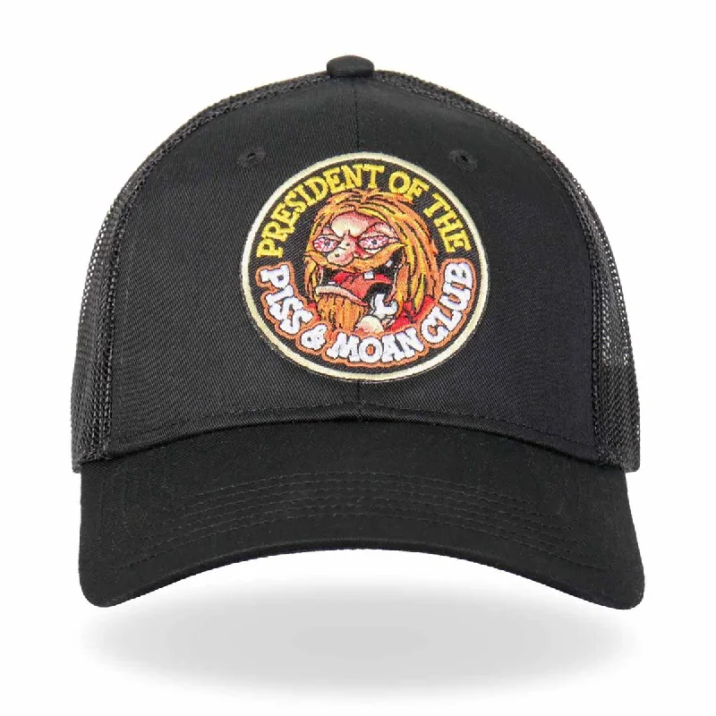 Casual Fit Hot Leathers GSH2008 Piss and Moan Club Black Snapback Hat