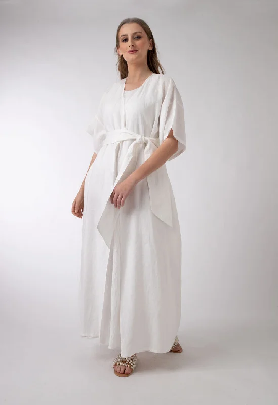 Soft Looks Straight Long Linen Abaya